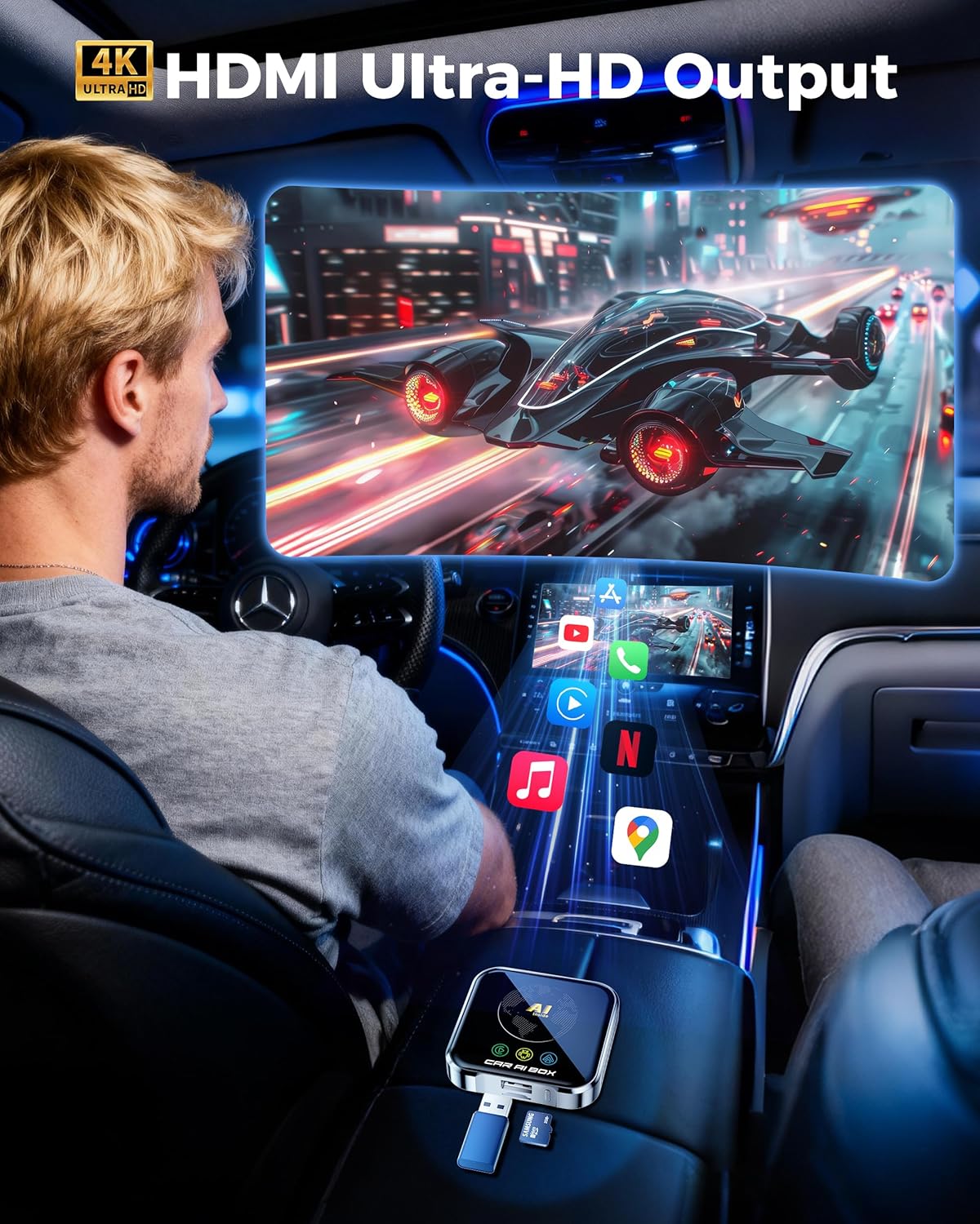 Wireless Carplay Screen Adapter For Smart Cars encalife