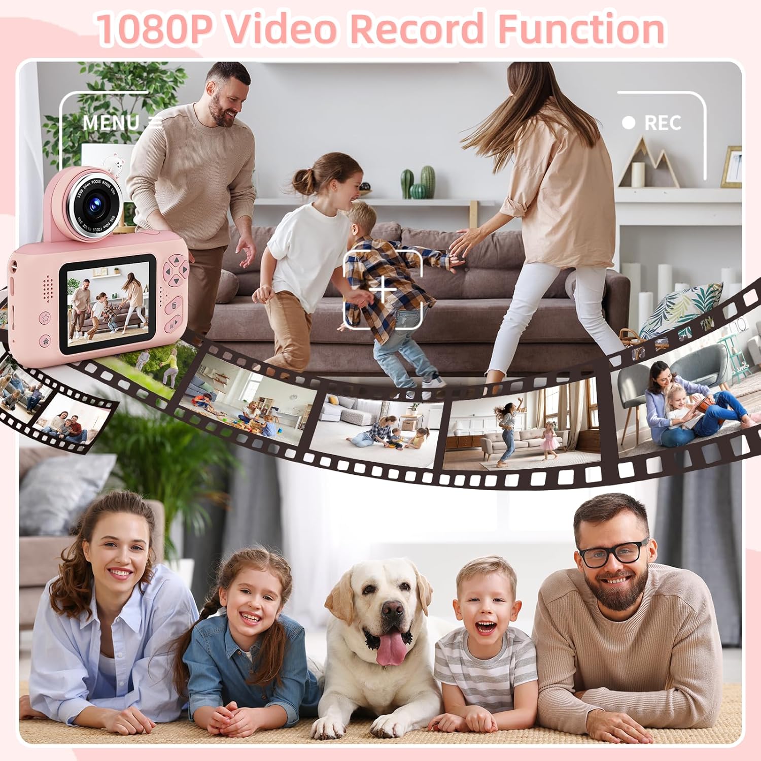 Kids Camera for Girls with Tripod &amp; 32GB Card encalife