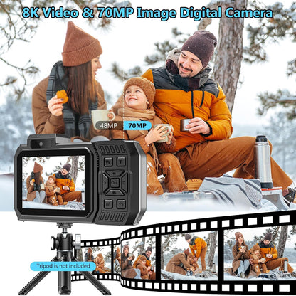 8K 70MP Waterproof Digital Camera With WiFi encalife