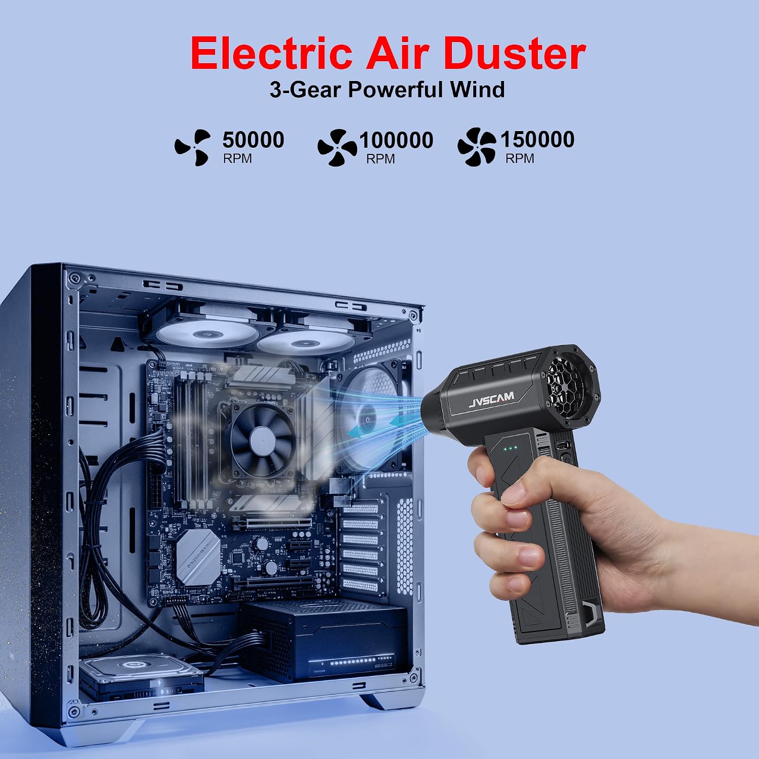 Cordless Air Duster Vacuum Cleaner 150000RPM Powerful Blower encalife