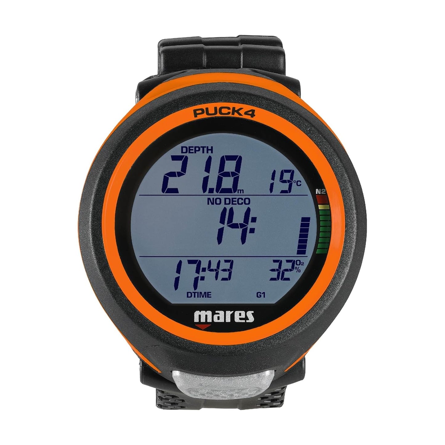 Mares Puck 4 Orange Dive Computer encalife