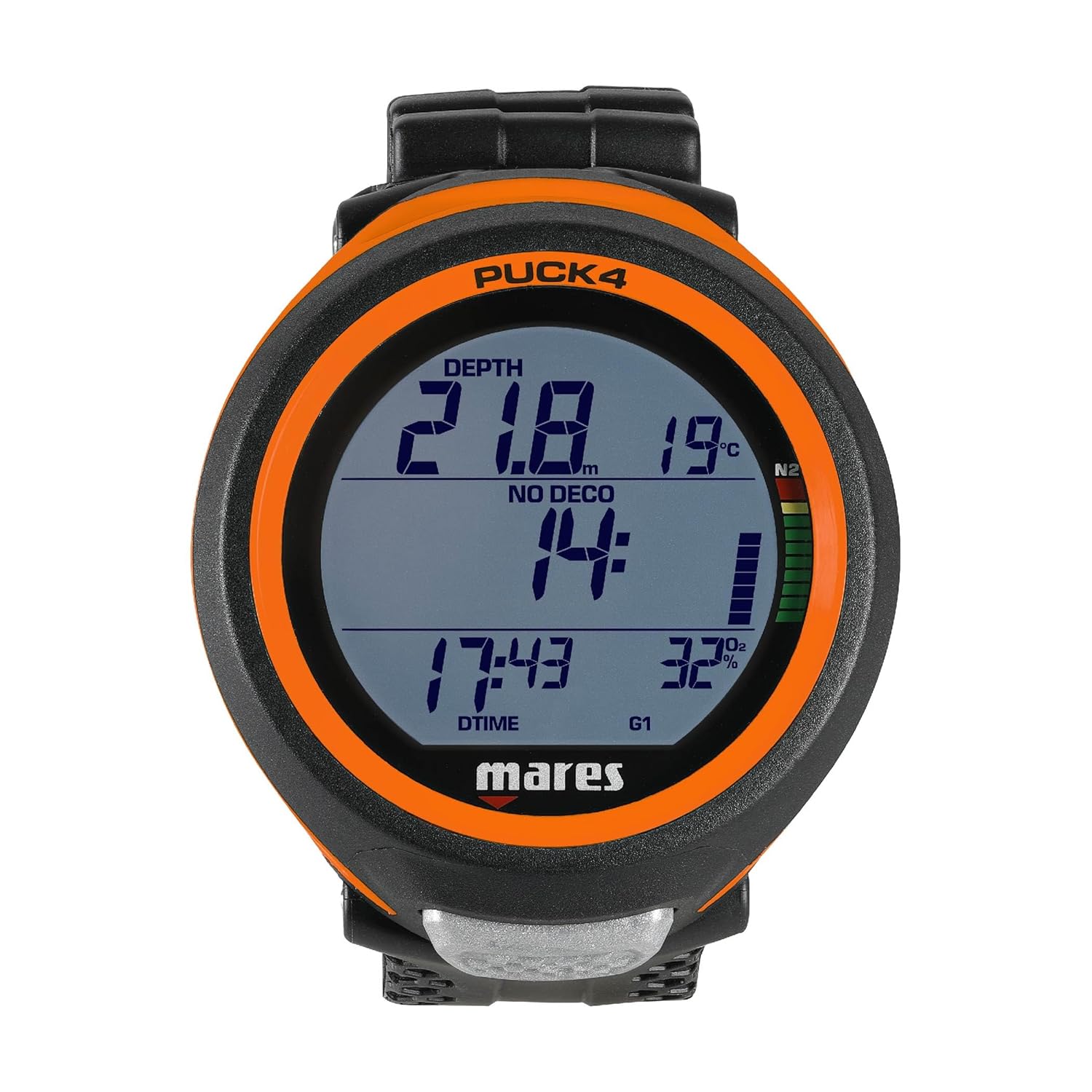 Mares Puck 4 Orange Dive Computer encalife