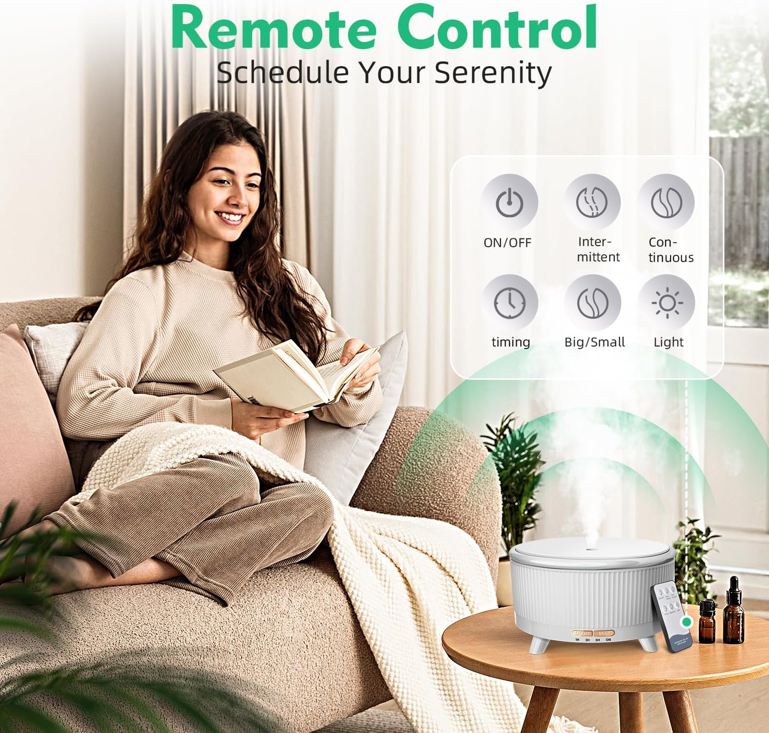 500ML Essential Oil Diffuser With Remote Control encalife