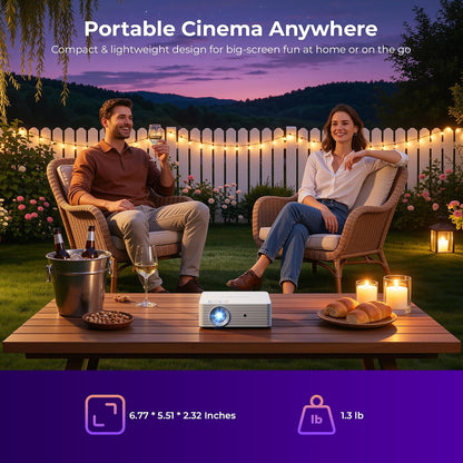 Smart 720P Bedroom Projector encalife