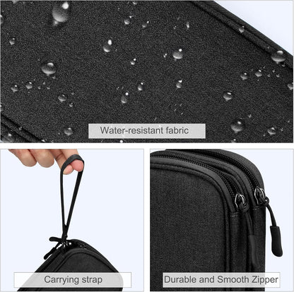 Water-Resistant Travel Tech Organizer for Tangle-Free Essentials encalife