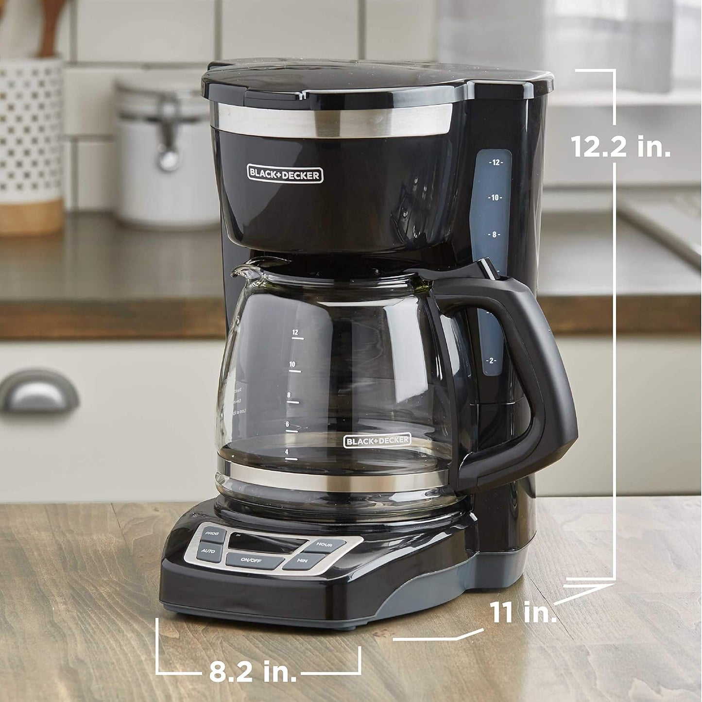 BLACK+DECKER 12-Cup Programmable Coffee Maker – Digital Drip Coffee Machine with Auto Brew, Sneak-A-Cup & Keep Warm Plate encalife