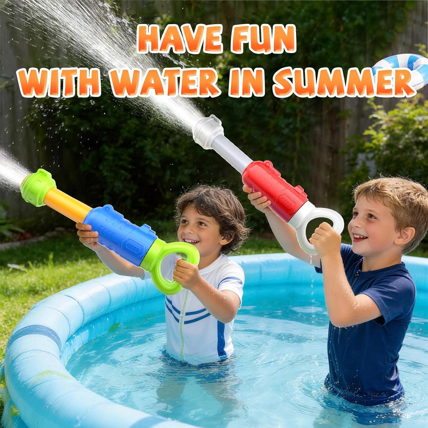 2 Pack Water Gun I 40ft Long-Range Blasters encalife