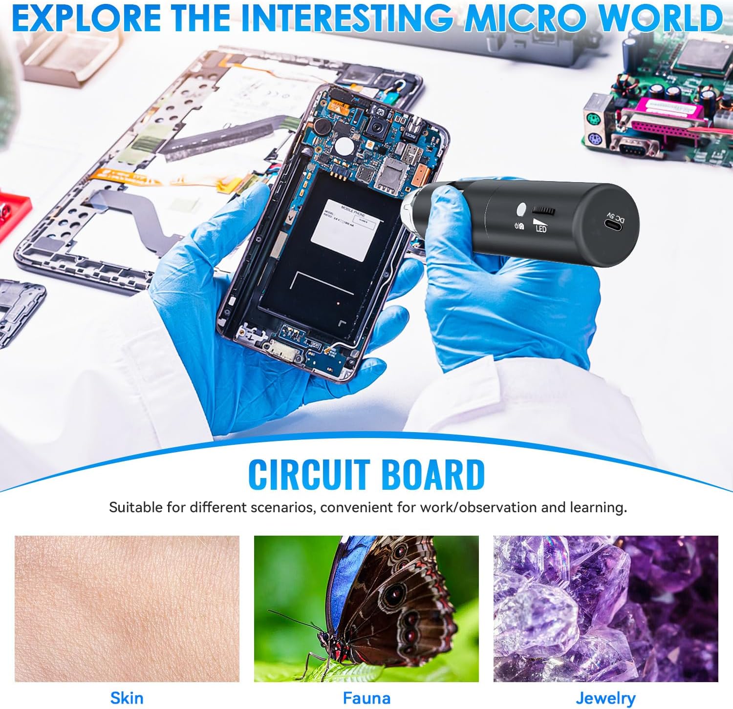 Wireless Digital Microscope For Smart Exploration Anywhere encalife