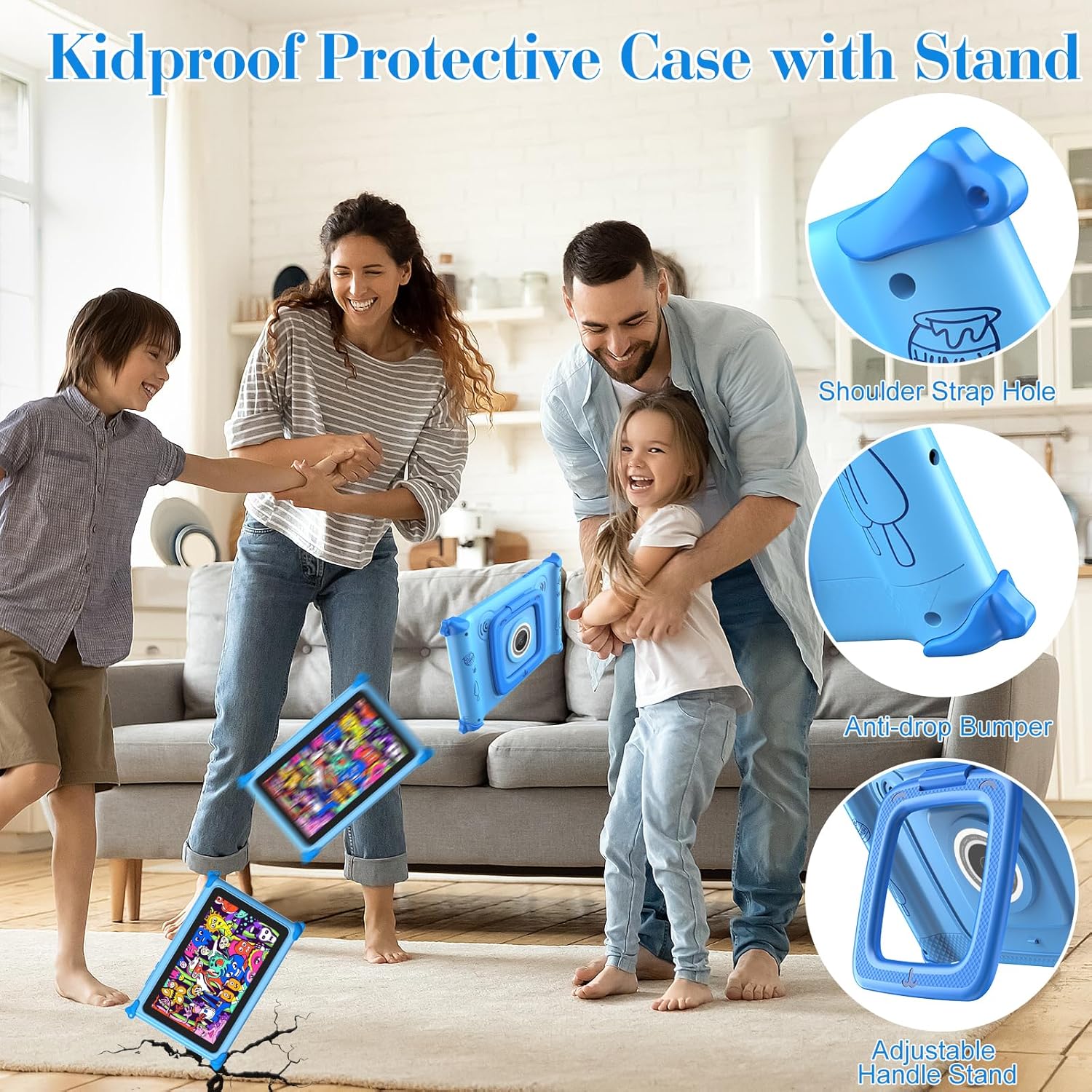 Android 7 Inch Tablet for Kid with Case encalife