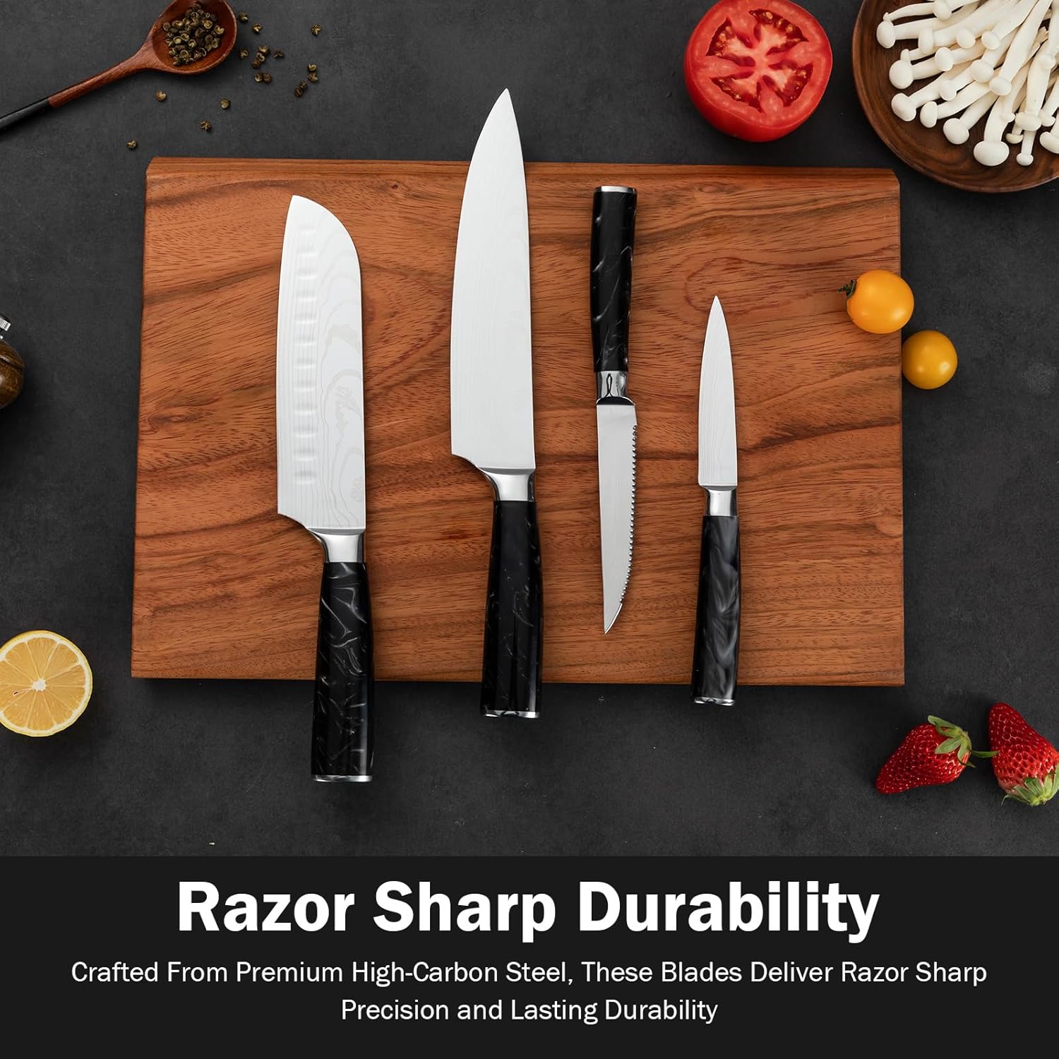 Kitchen Knife Set | 4PCS High Carbon Chef Knives encalife