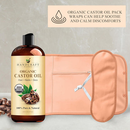 Organic Castor Oil Pack Wrap for Relaxation Recovery encalife