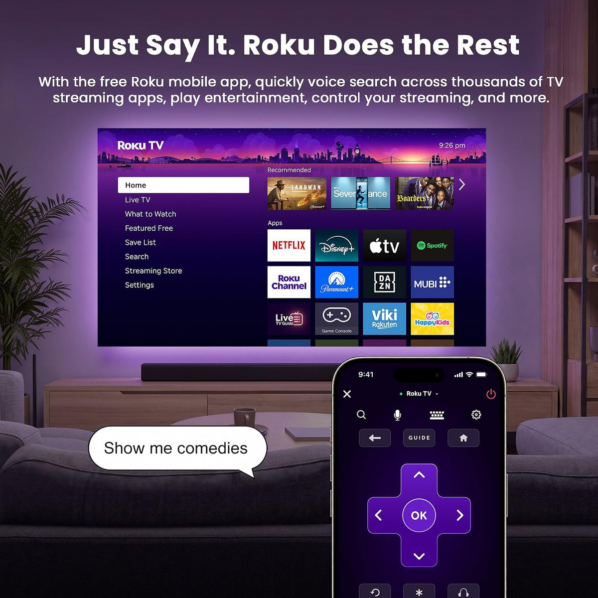 Portable Smart Bedroom Projector encalife