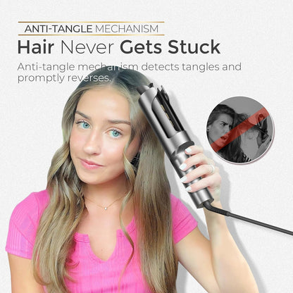 Automatic Curling Iron | TYMO Rapid Heating Rotating Hair Curler encalife