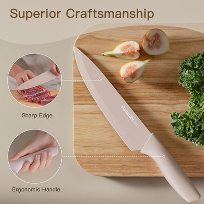EncaLife 13-Piece Kitchen Knife Set – Stainless Steel Chef Knives with Blade Guards encalife