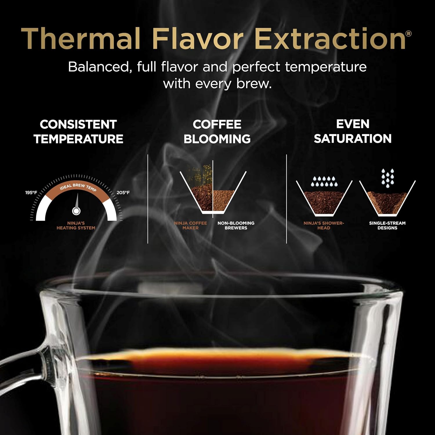 Hot Iced Coffee Maker with Frother encalife