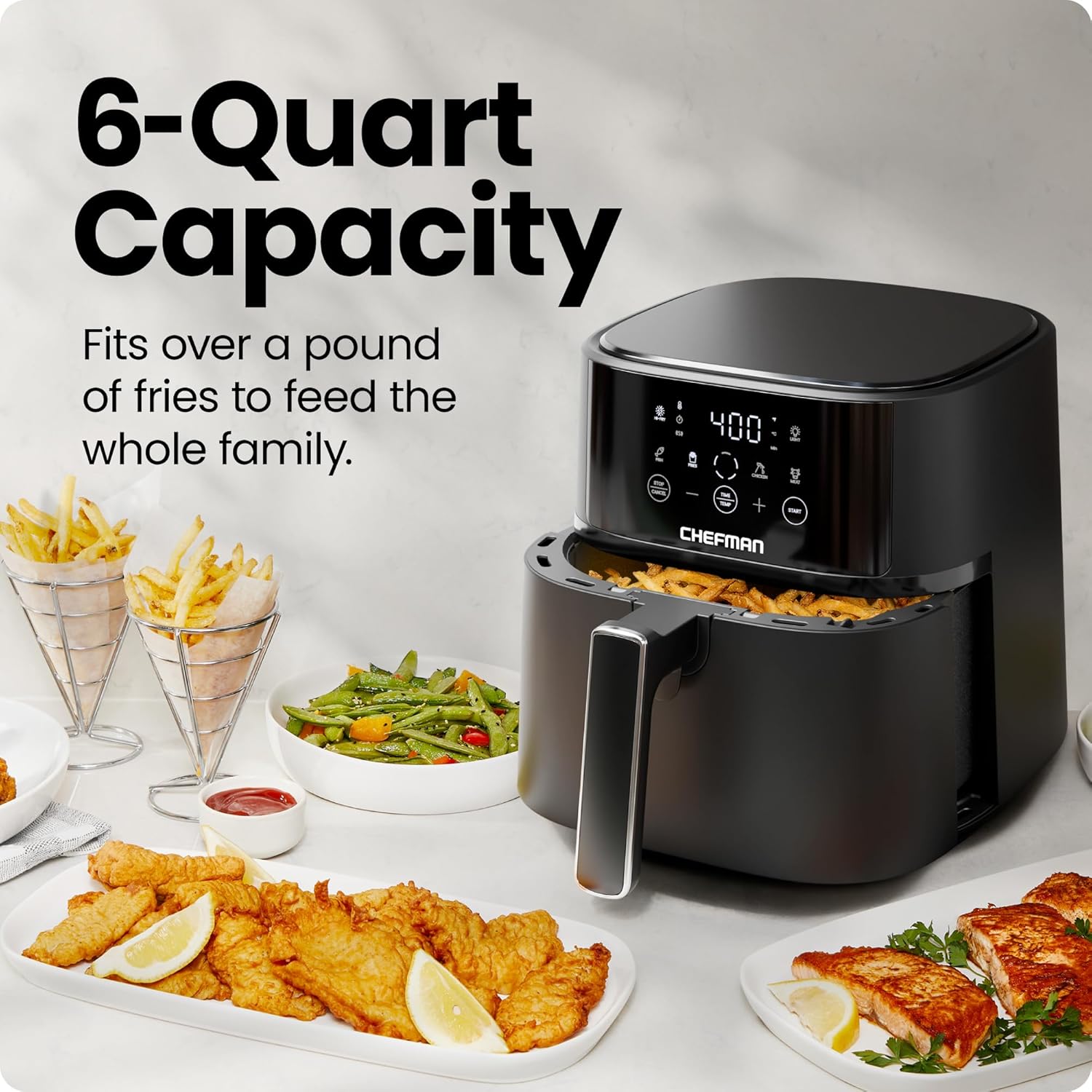 Digital Air Fryer I 6 Qt Hi-Fry Technology encalife