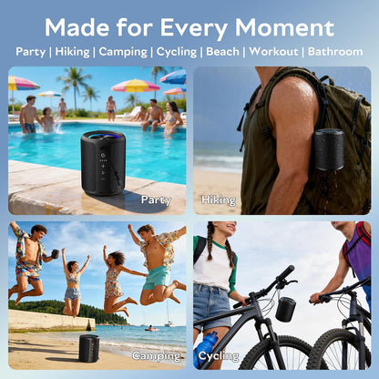 Waterproof 20W Bluetooth Speaker With Party Lights encalife