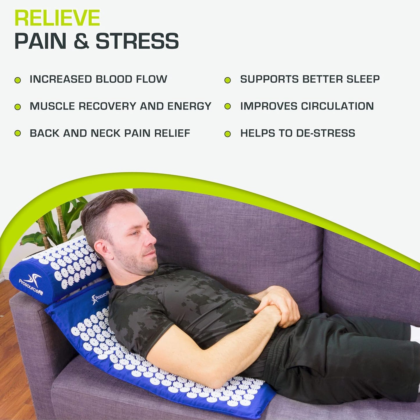 Acupressure Mat Set For Deep Muscle Relaxation encalife