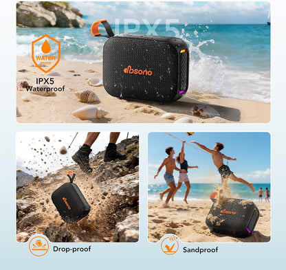 Powerful 10W Waterproof Bluetooth Speaker With Lights encalife