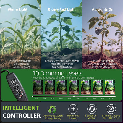 Grow Lights for Indoor Plants | Smart LED Plant Lamp encalife
