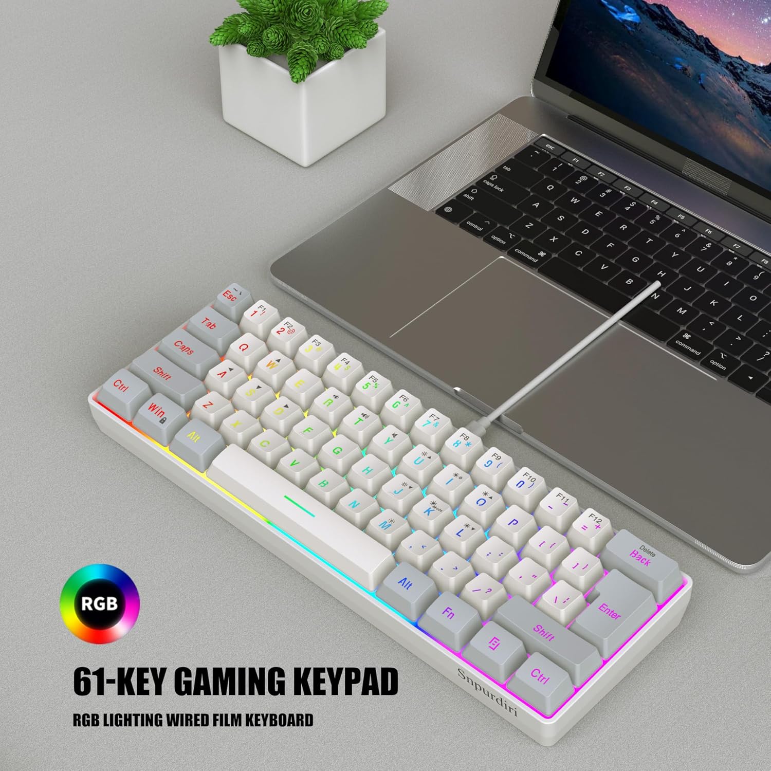 Pro Gaming Keyboard I 60% RGB Wired encalife