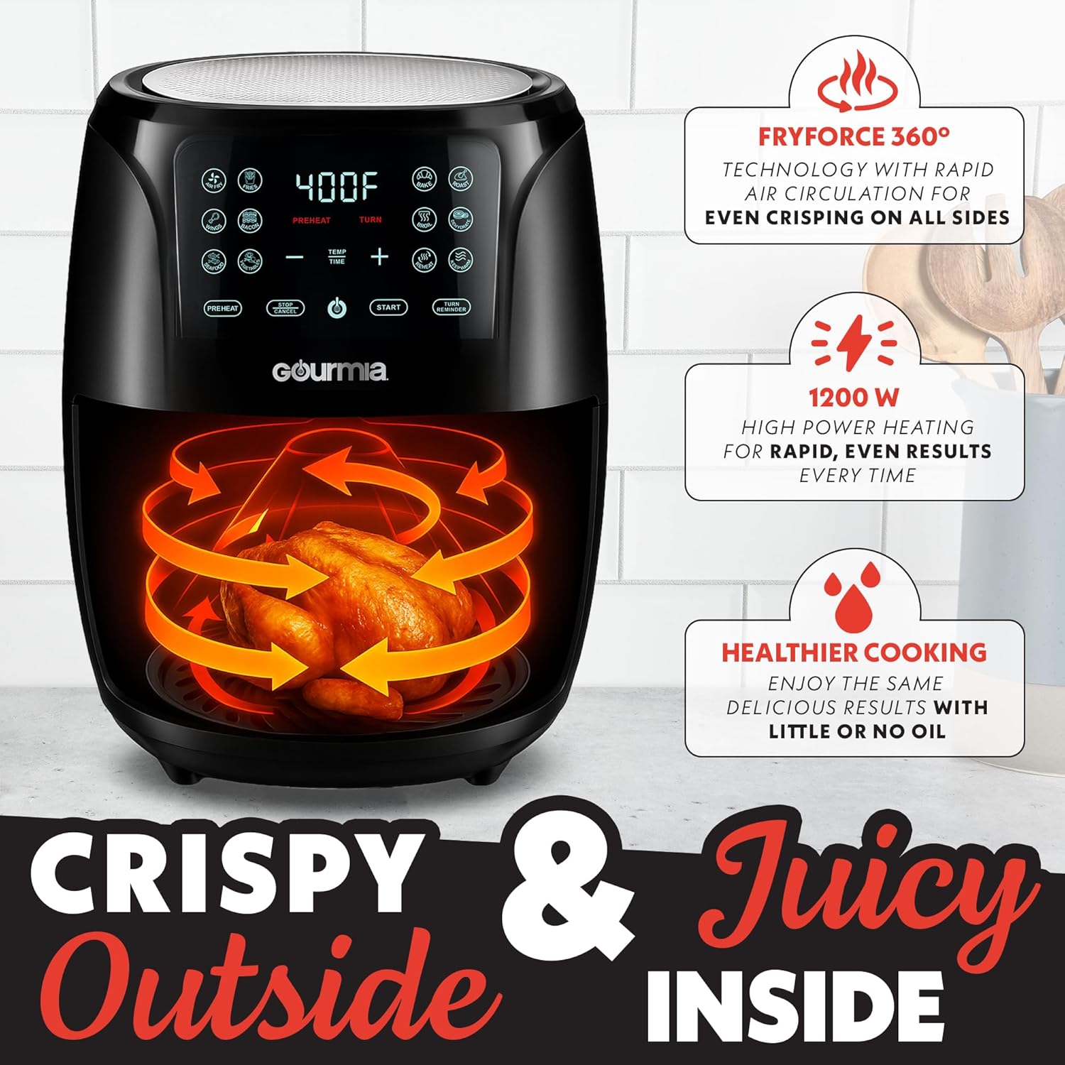 4QT Digital Air Fryer – Compact Oil-Free Cooker with Presets encalife