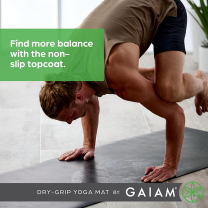 Dry Grip Yoga Mat With Cushioned Support encalife