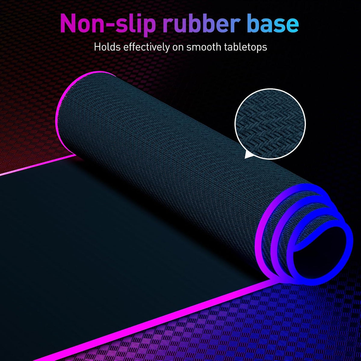 RGB Lighting Extended Gaming Mouse Pad encalife