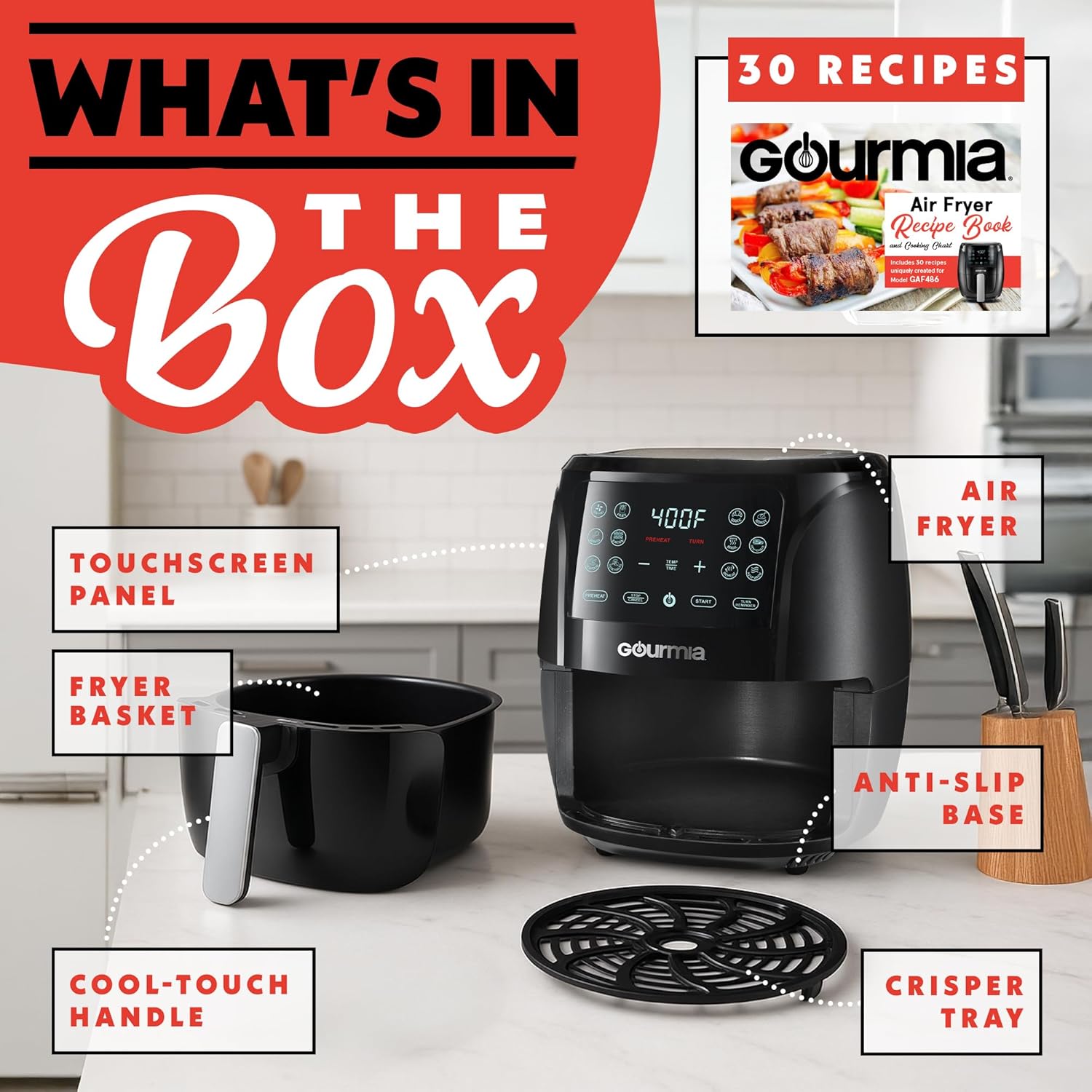 4QT Digital Air Fryer – Compact Oil-Free Cooker with Presets encalife