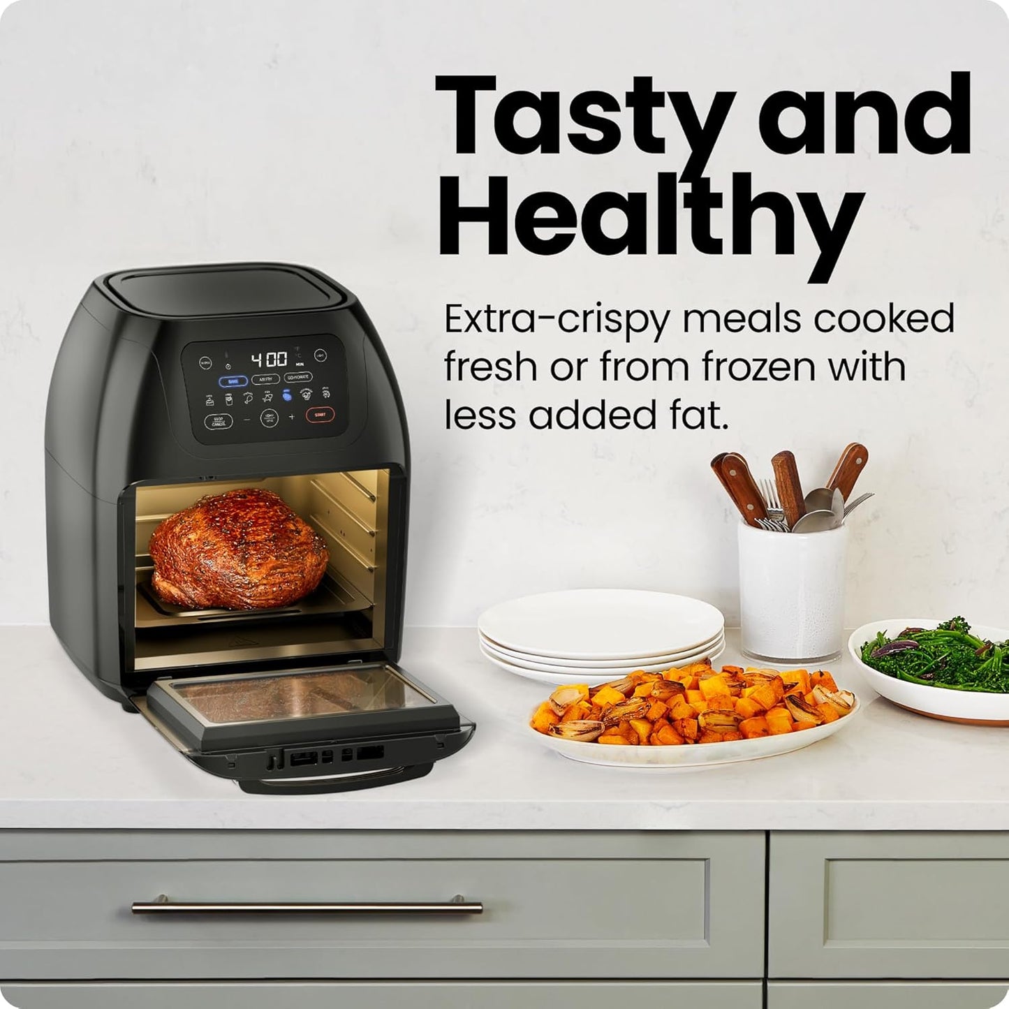 10L Digital Air Fryer Oven I Rotisserie & Dehydrator encalife