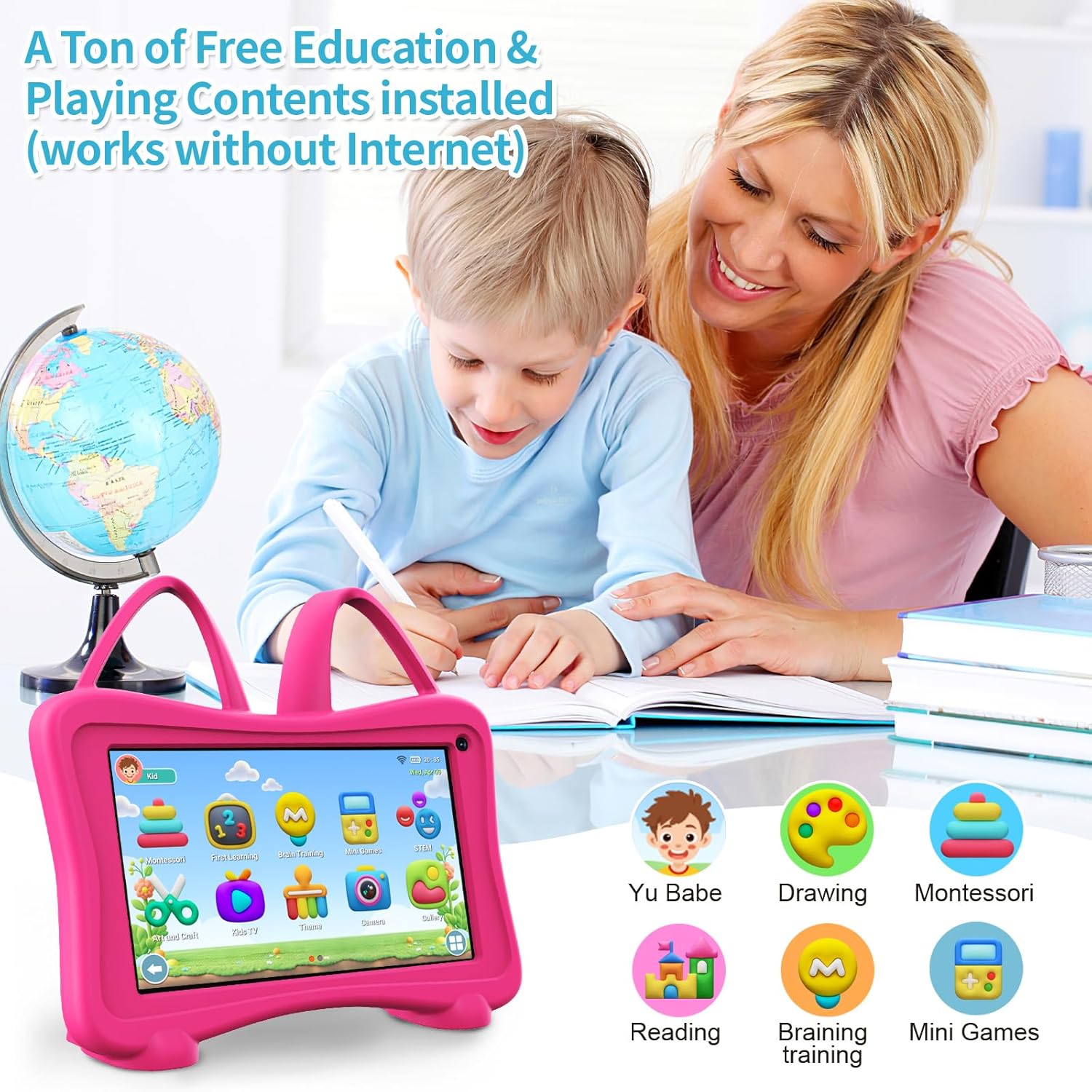 Trayoo Kids Tablet 7 I Toddler Learning Tablet encalife