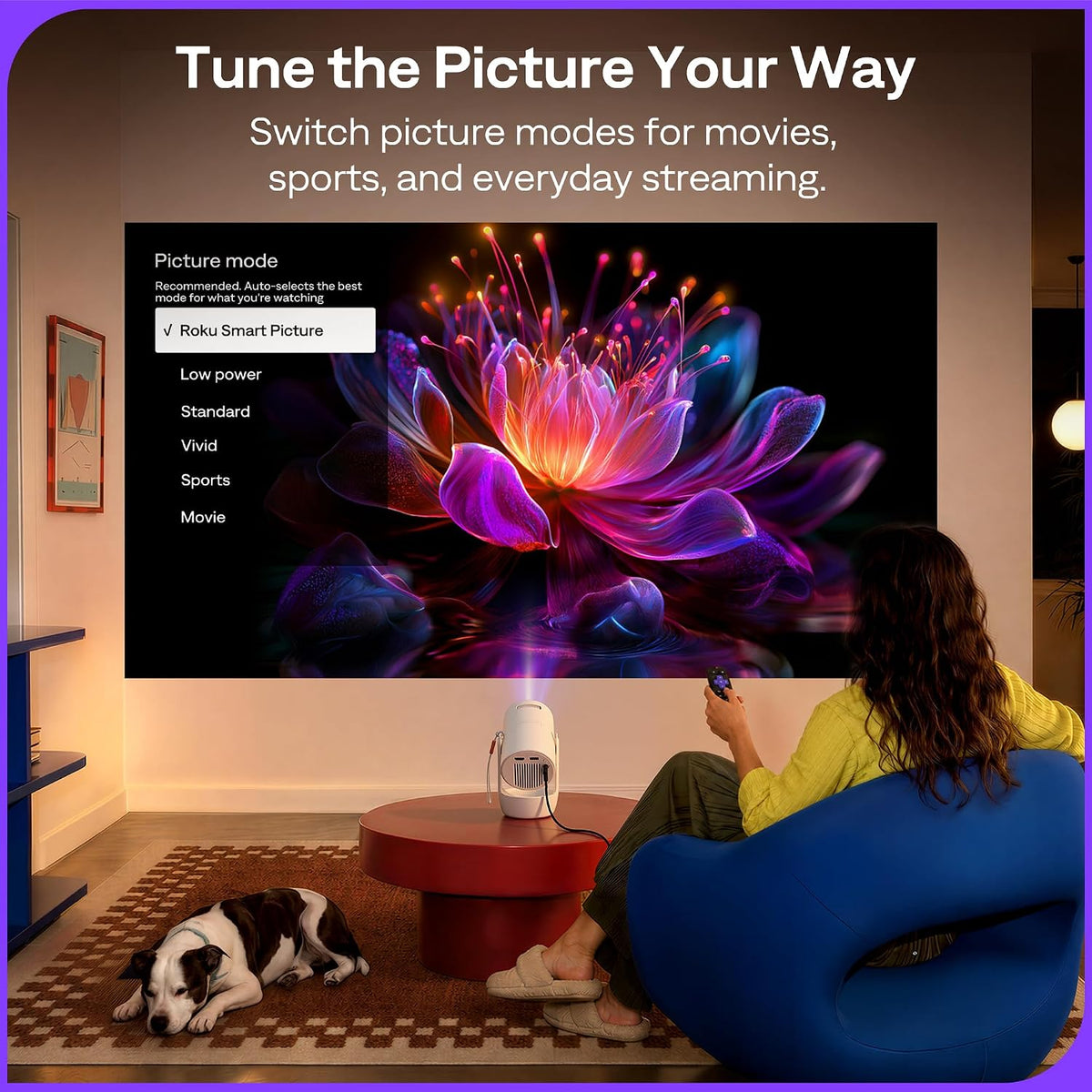 Portable Smart HD Bedroom Projector encalife