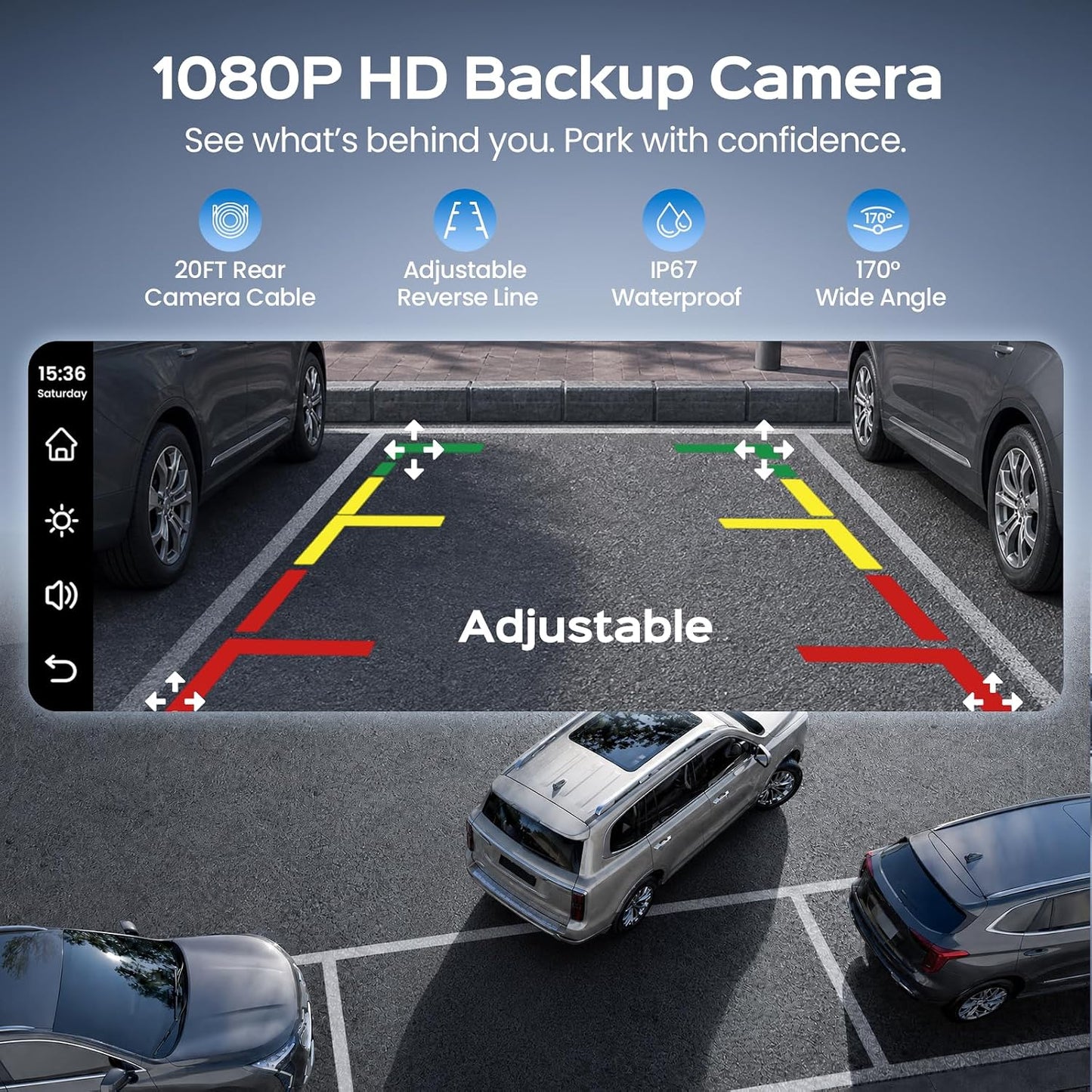 10.26 Inch Wireless Carplay Screen With Dash Camera encalife