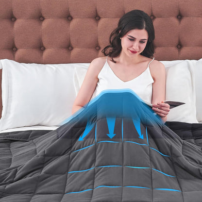 Cooling Weighted Blanket For Deep Restful Sleep encalife