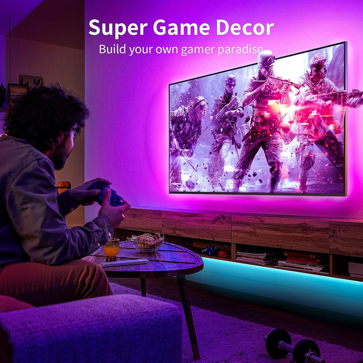 Immersive 16.5FT RGB TV Backlight With Music Sync encalife
