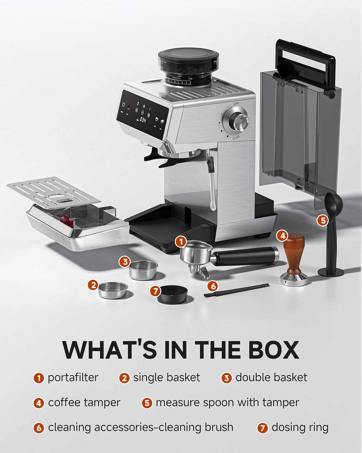 Automatic Espresso Machine with Grinder &amp; Cold Brew encalife