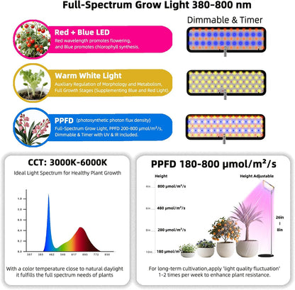Grow Lights for Indoor Plants | Smart LED Plant Lamp encalife