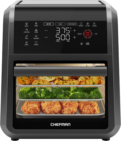 Digital Air Fryer Oven I Rotisserie &amp; 12 Presets