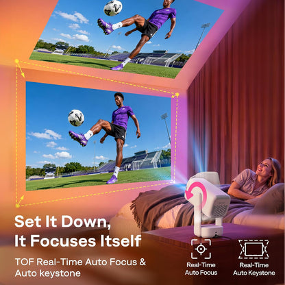 Portable Bedroom Cinema Experience Projector encalife