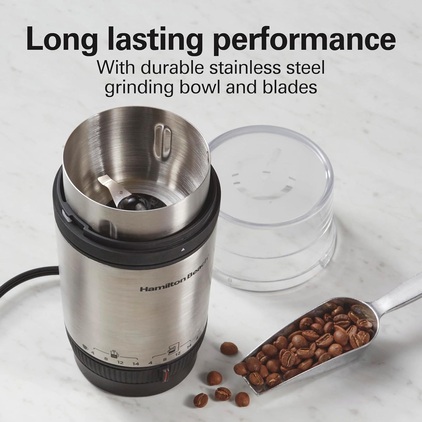 Adjustable Coffee Grinder – 4–14 Cups encalife
