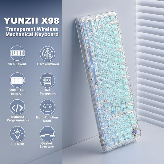 YUNZII X98 Wireless Mechanical Keyboard encalife