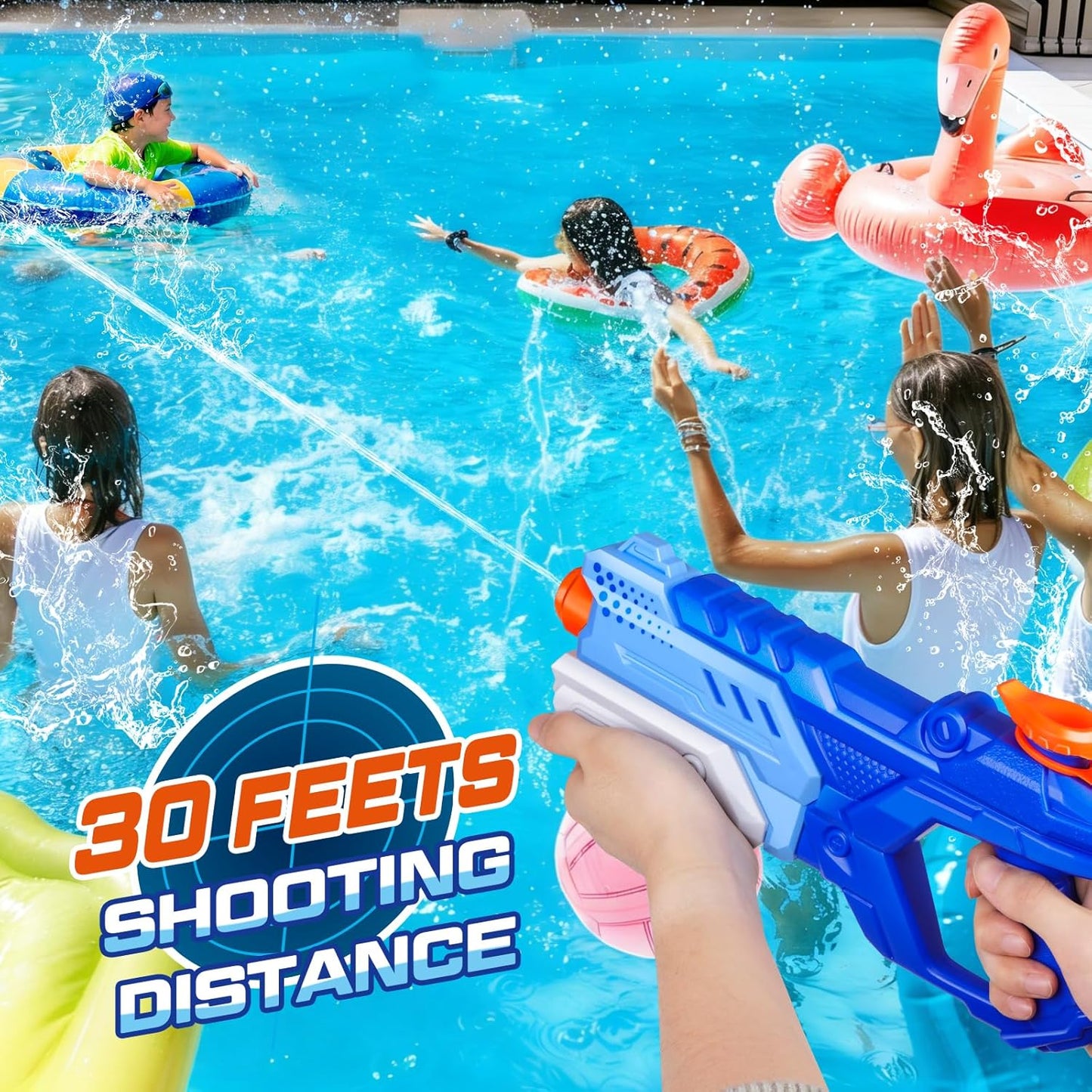 Quanquer 3 Pack Water Guns I 600cc Super Blasters encalife