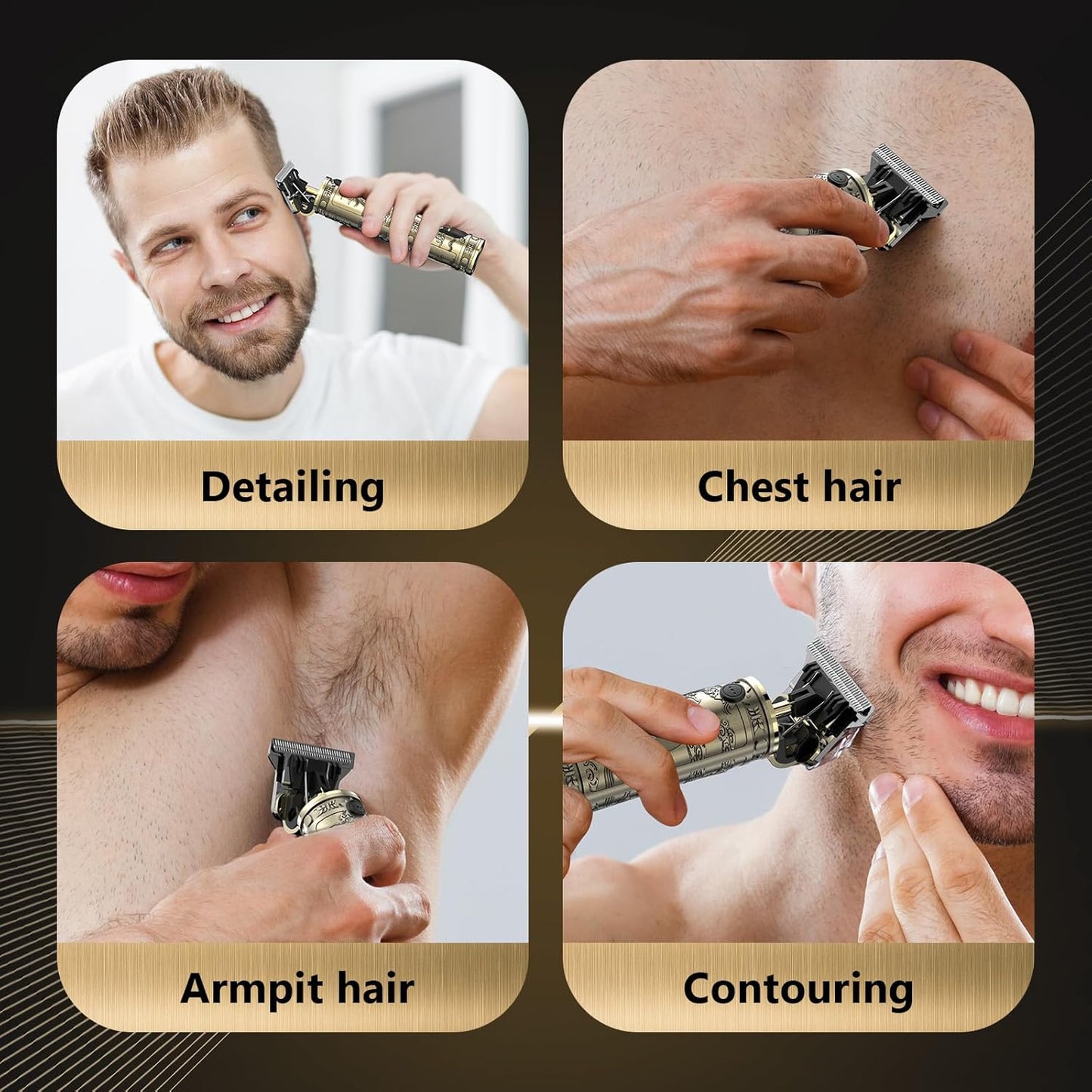 Zero-Gap Beard Trimmer Professional Hair Cutting Kit encalife