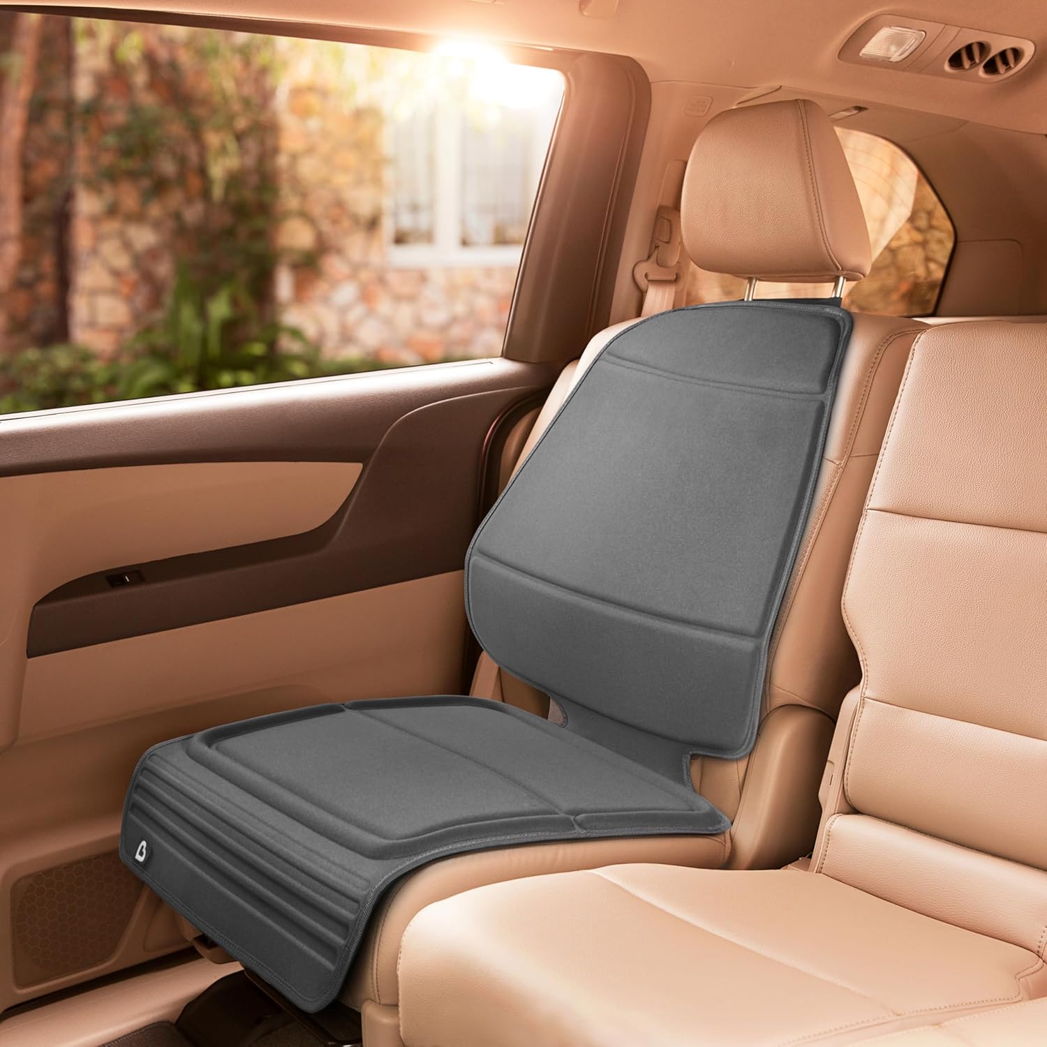 Car Seat Protector for Baby Toddler Dark Grey encalife