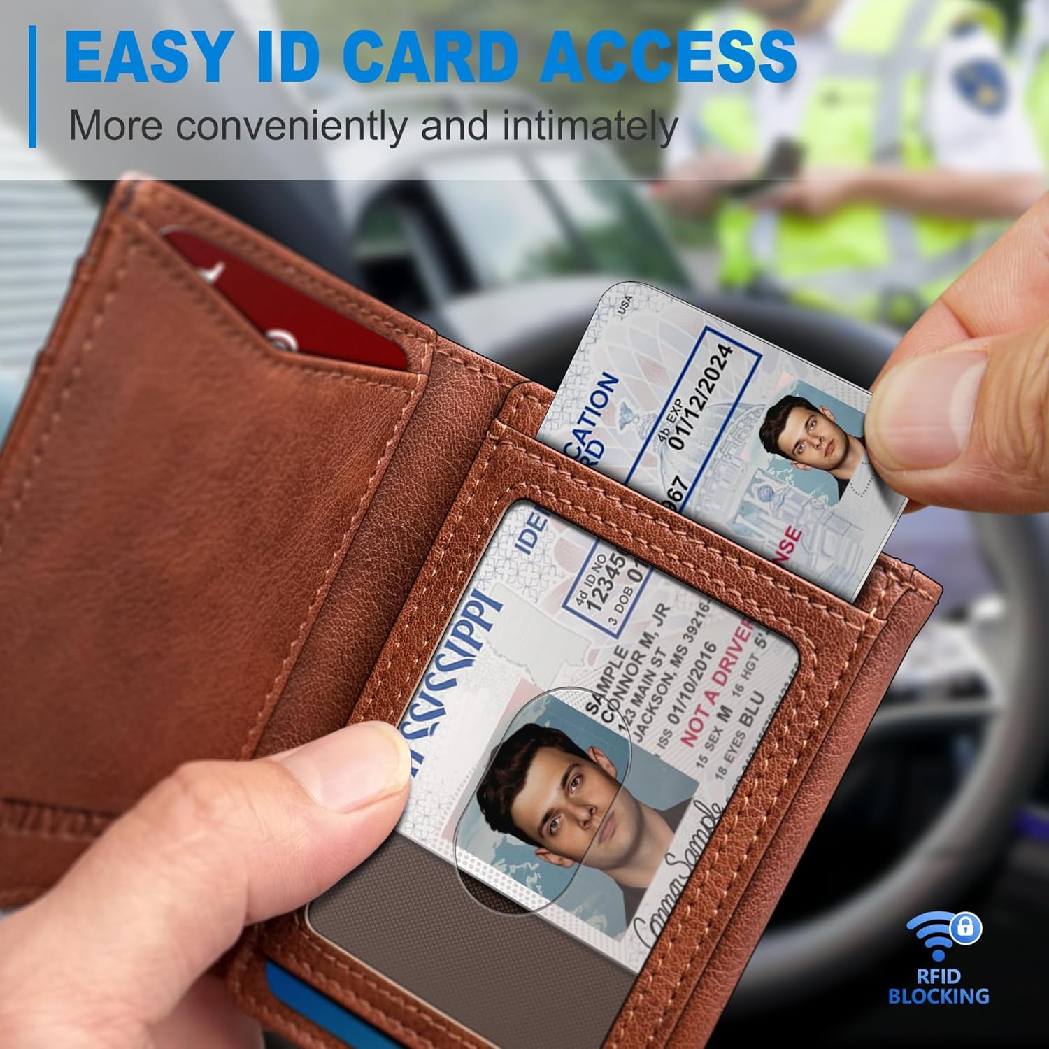 AirTag Wallets for Men I Slim Trifold encalife