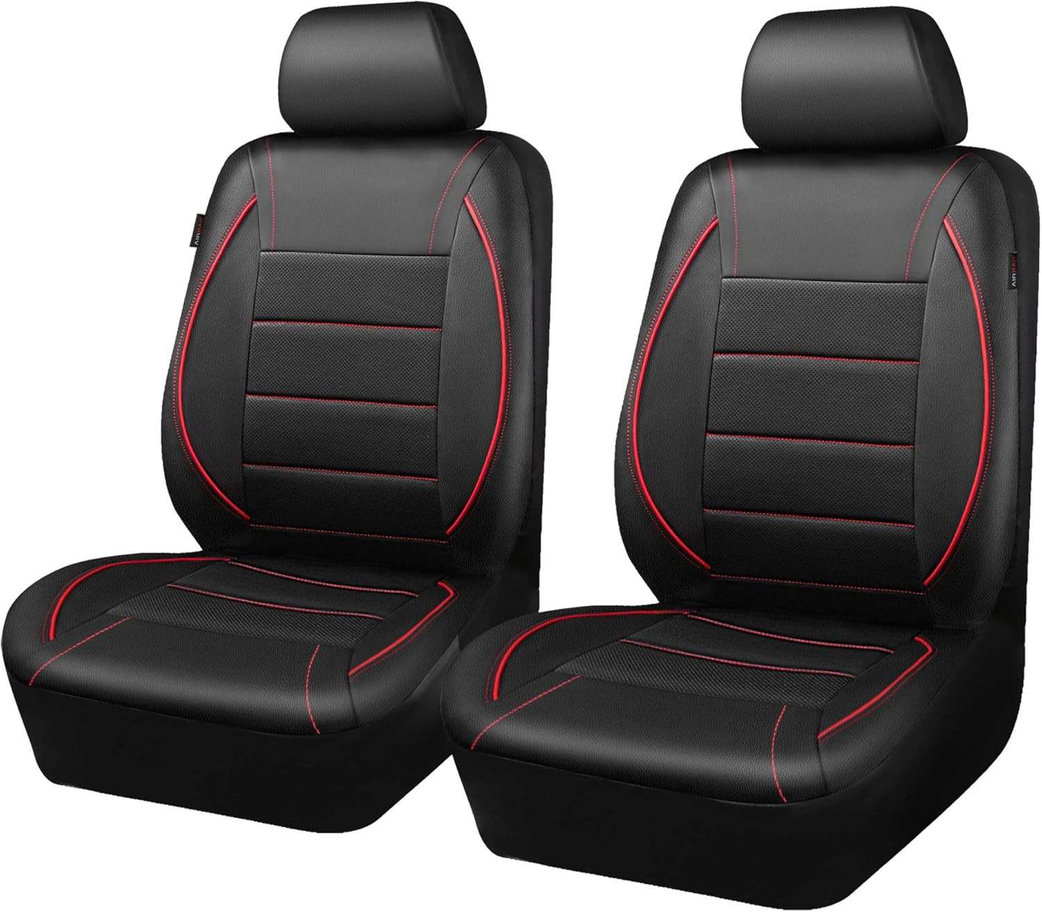 Universal Piping PU Leather Front Car Seat Covers encalife