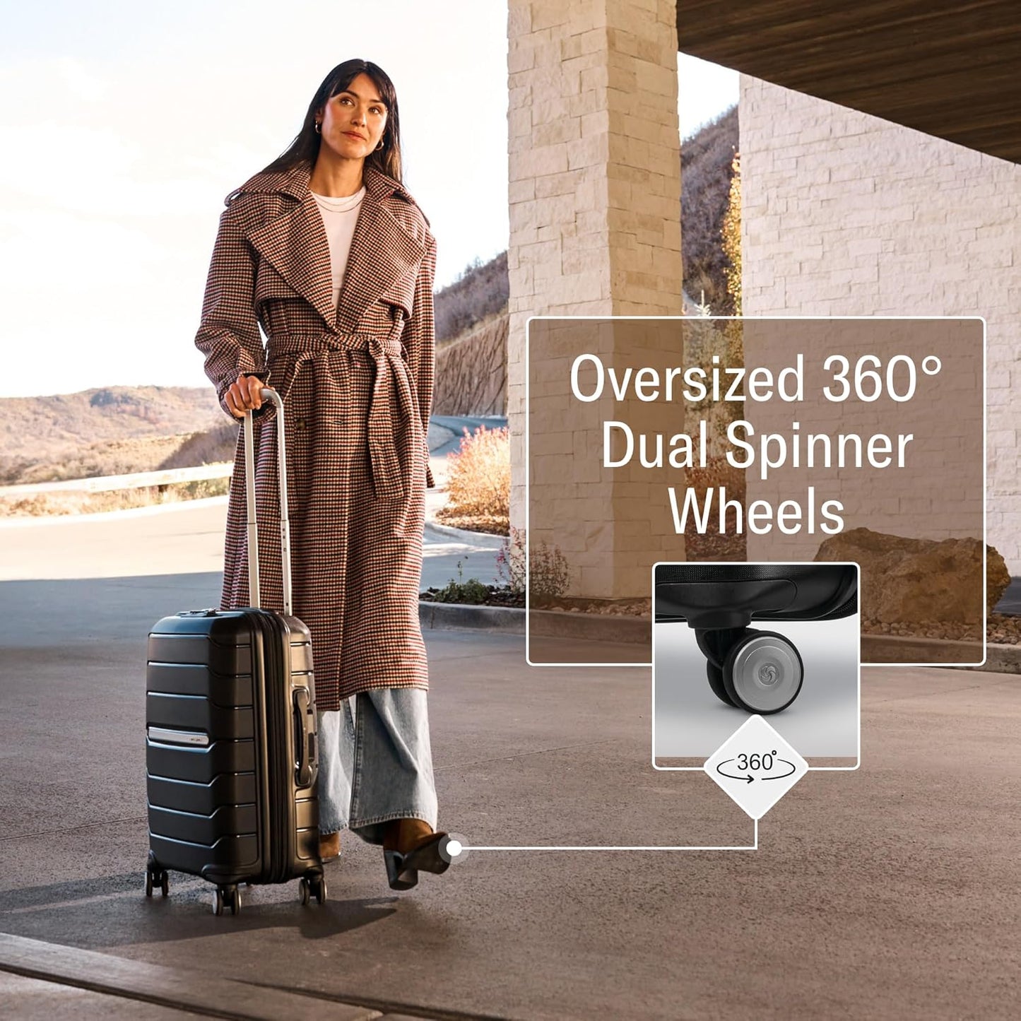 Carry-On Luggage I Hardside Spinner Suitcase encalife