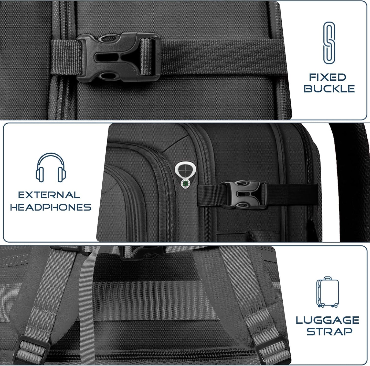 Expandable Travel Backpack Carry On Bag encalife