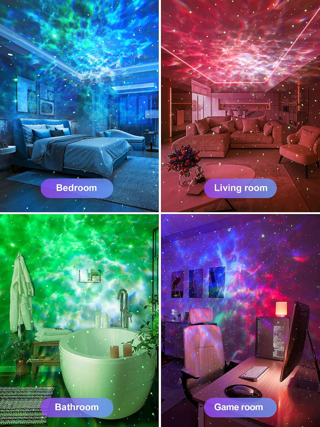 4-in-1 Galaxy Projector Starry Sky Night Light encalife