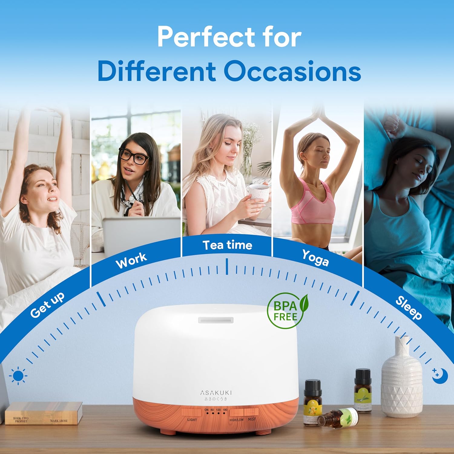 500ML Essential Oil Diffuser With Remote Control encalife